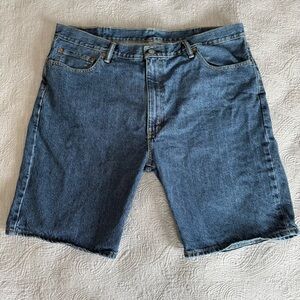 Levis 505 Denim Jean Shorts Jorts Mens 42 Medium Wash 10” Inseam Dadcore
